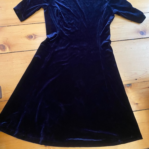 Lands' End Dresses & Skirts - Lands' End Velvet A-Line Dress in Deep Navy